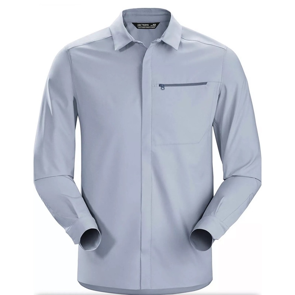 NEW ARC’TERYX Skyline Long Sleeve Aeroscene Blue Snap Front Shirt XXL